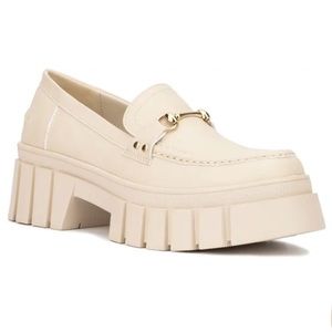 NY&C Seraphina Platform Loafer 7.5 (Bone) Excellent condition
